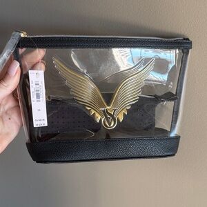 Victoria's Secret Black and Gold Clear Pouch